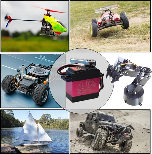 Miniatura 6 de Paquete de 2 servomotor digital RC de 88.2 lbs a prueba de agua DS3240MG de alto par de torsión de engranajes de metal completo para escala 1/8 1/10