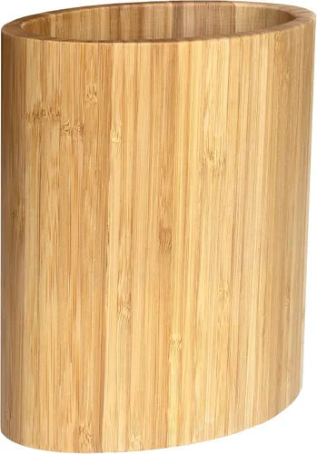 Miniatura 4 de Totally Bamboo Soporte para utensilios de cocina de bambú en forma ovalada, 6 "x 4" x 7