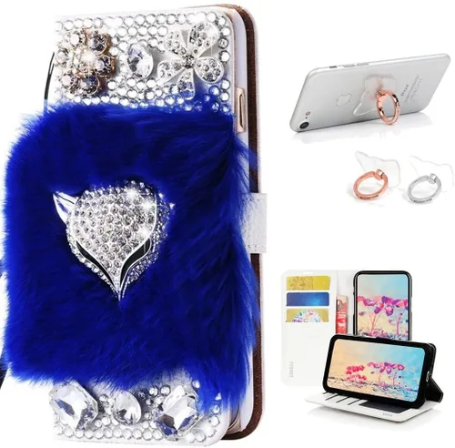 Miniatura 9 de Bling - Funda de piel con soporte para anillos, diseño 3D hecho a mano, 2 unidades, SBLDwRSSeries-22