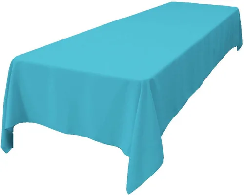 Miniatura 50 de LA Linen Mantel rectangular lavable de popelín de poliéster, resistente a las manchas y a las arrugas, cubierta de mesa 60x84, mantel de tela