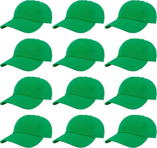 Miniatura 87 de Gelante Gorras de béisbol 100% algodón liso en blanco tamaño ajustable al por mayor a granel de 12