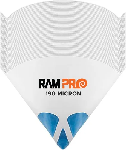 Ram-Pro - Filtro de pintura de 190 micrones, 100 unidades, filtro de pintura ultrafino, malla de nailon azul puro, coladores de pintura de grado