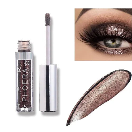 Miniatura 13 de Sombra de ojos con purpurina, maquillaje para ojos líquido, brillante, colores claros, lápiz en barra brillante, de larga duración, impermeable, A102