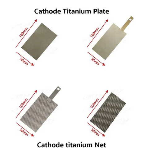 Miniatura 5 de Electrodo compuesto de titanio para investigación y desarrollo, 50X100mm cuadrado rutenio iridio-titanio/iridio-tantalio/Ti-Platino/Cátodo Electrodo