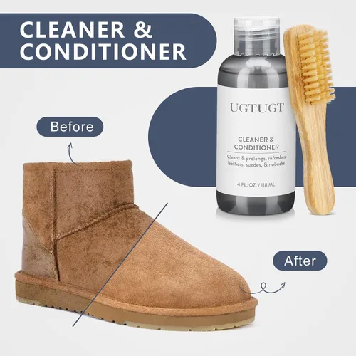 Miniatura 3 de Kit de limpiador de zapatos, kit de limpiador de zapatos de gamuza con limpiador de zapatos, resistente al agua, cuidado de zapatos para gamuza