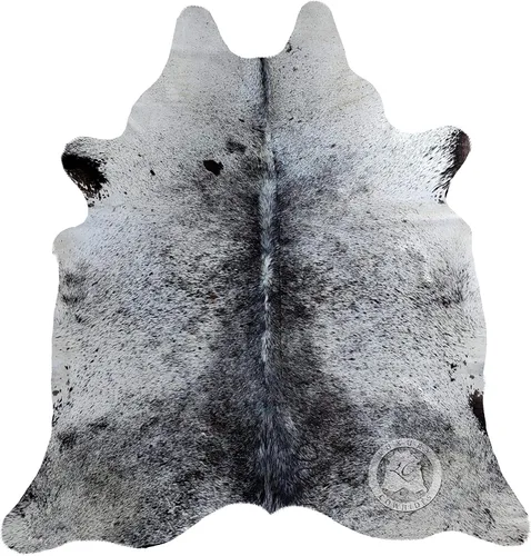 Miniatura 9 de Sunshine Cowhides Alfombra de piel de vaca de cuerno largo 100 % genuino, color blanco y negro, estilo moderno, alfombra de piel animal y alfombra