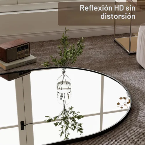 Miniatura 4 de GLSLAND - Espejo de pared con forma de arco de 34 x 76 pulgadas, espejo de cuerpo completo con marco de aleación de aluminio de alta definición