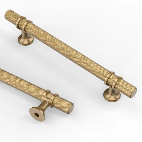 Miniatura 13 de Asidrama - Paquete de 10 manijas para gabinete de cocina de 3 pulgadas (76mm) de color negro mate y bronce champán, tiradores para gabinete
