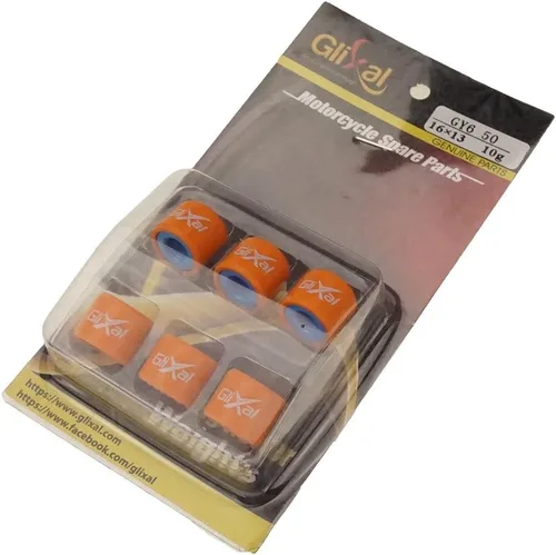 Miniatura 9 de Glixal ATKS-04014 Juego de pesos para variador de alto rendimiento Racing 16x13mm 139QMB GY6 50cc - 100cc para scooter, ciclomotor, ATV (9 gramos)