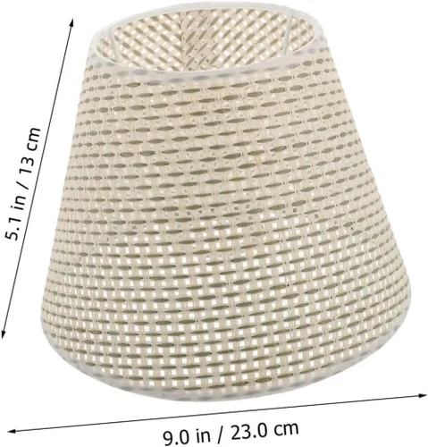 Miniatura 9 de DOITOOL Lámpara de ratán E27, lámpara rústica, lámparas de pared, lámparas colgantes de ratán, lámpara de escritorio, pantalla de mimbre, lámpara