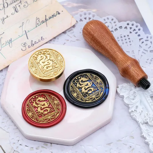 Miniatura 4 de SWANGSA Juego de sellos de cera de dragón estrellado con 60 cuentas de cera de sellado, cuchara de fusión y caja de regalo, ideal para adornar