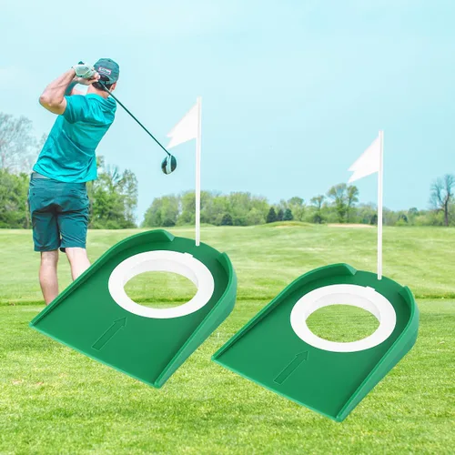 Miniatura 5 de Paquete de 2 tazas de golf con bandera para poner agujeros de golf para interiores