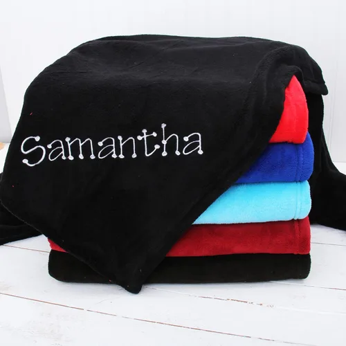 Miniatura 6 de Threadart Manta personalizada bordada con nombre súper suave y ultrasuave, manta de forro polar de 50 x 60 pulgadas, bordado personalizado incluido