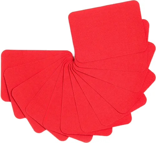 Miniatura 6 de Harsgs 12 piezas de parches de hierro para tela con adhesivo fuerte por dentro y por fuera 100% algodón para reparación y decoración de ropa y Negro