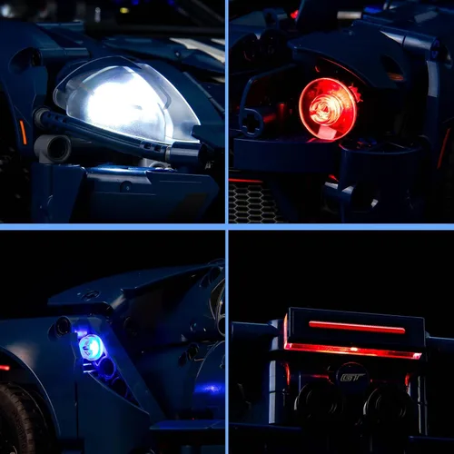 Miniatura 5 de VONADO Kit de luces LED para Lego 2022 Ford GT 42154, kit de luces Technic Ford GT de bricolaje compatible con automóvil Lego (sin modelo)