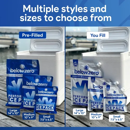 Miniatura 7 de Below Zero Paquetes de hielo reutilizables para enfriadores – Bloques de hielo más fríos de larga duración, paquetes de congelador a prueba de fugas