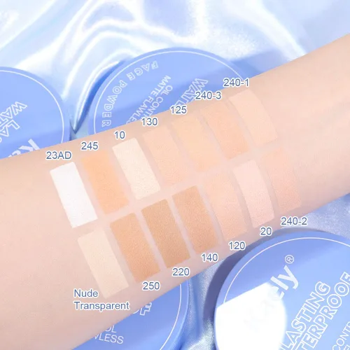 Miniatura 5 de Polvos compactos de control de aceite para el rostro de Kaely, polvo compacto mate de perfección, maquillaje de acabado duradero a prueba de agua