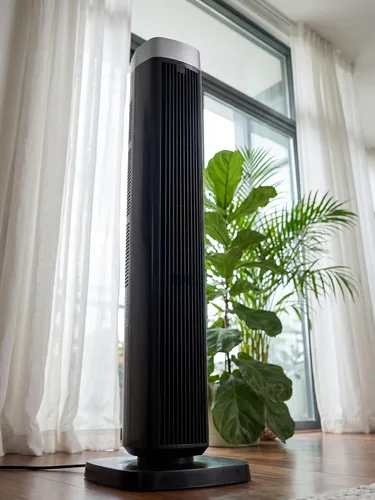 Miniatura 2 de Uthfy Ventilador de torre de pie, ventilador de piso silencioso sin aspas de 41 pulgadas para dormitorio, ventilador oscilante de 120°