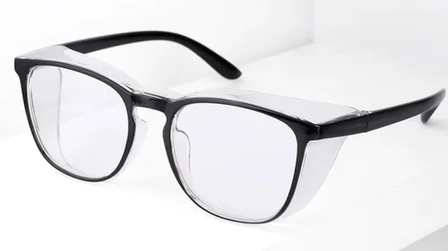 EUXOR - Gafas de seguridad con marco cuadrado Z87.1, con certificación Z87.1, antiniebla, resistentes a los arañazos, antiroturas (gris)