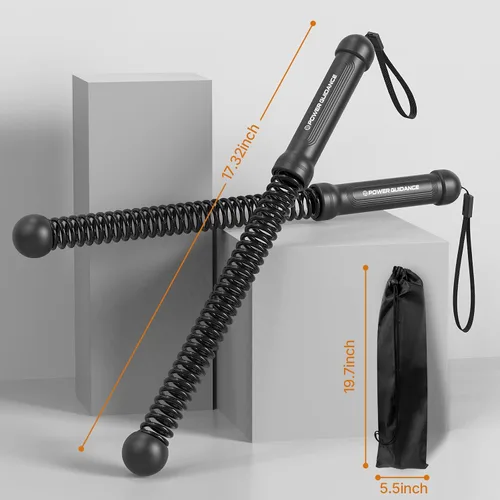 Miniatura 2 de Power GUIDENCE - 2 cuerdas de batalla sin cuerda para gimnasio en casa, cuerdas de batalla portátiles para entrenamientos HIIT, espacio pequeño