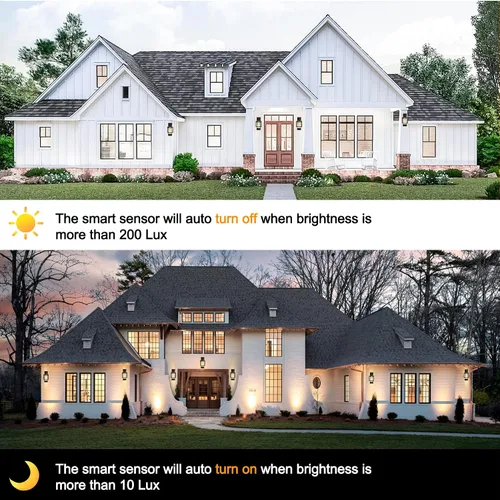Miniatura 3 de PARTPHONER Luminarias Modernas para Exteriores Iluminación Exterior de Anochecer a Amanecer Paquete de 2, Aplique de Pared Exterior de 15 pulgadas