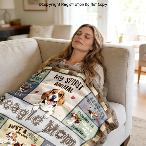Miniatura 3 de Regalos de Beagle para mujeres, mantas de Beagle de 60 x 50 pulgadas, regalo de Beagles para amantes de mamá, regalos para dueños de perros Beagles