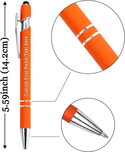 Miniatura 4 de 10 bolígrafos personalizados personalizados con nombre y texto, bolígrafos personalizados con punta de lápiz digital grabado, regalo para mujeres