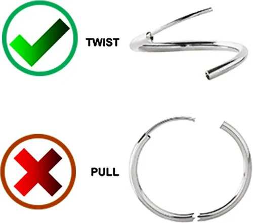 Miniatura 2 de Galaxy Gold GG 14k Solid White Gold Endless Loop Hoop Timeless Earrings 2 mm GaugeThickness Available in Multiple Diameters
