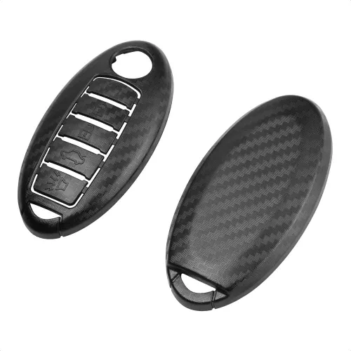 Miniatura 4 de Smart Key Fob Case 3D Carbon Fiber ABS Plastic Emboss Cover para Infiniti JX35 Q50 Q60 QX56 QX60 QX80 para NISSAN ALTIMA ARMADA MAXIMA MURANO