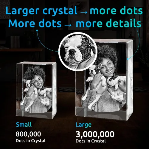 Miniatura 6 de ArtPix 3D Foto de cristal, regalos de Navidad personalizados para mujeres, esposa, ella, él, hombres, esposo, abuela, gran regalo de Navidad Retrato