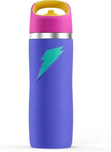 Miniatura 16 de Gatorade 'Overtime' - Botella de agua de acero inoxidable de 22 onzas, tapa con popote, color azul Azul claro