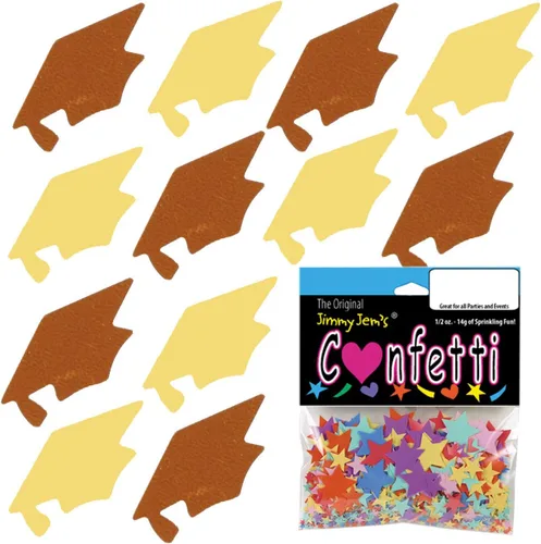 Miniatura 117 de Confetti Grad Cap Negro, Azul Marino Combo - 2 bolsas de media onza (1 oz)