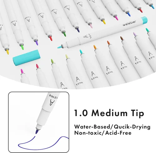 Miniatura 2 de Bolígrafos de punta media 1.0 compatibles con Cricut Joy/Xtra, paquete de 36 rotuladores surtidos para dibujar, escribir, manualidades 1.0Tip