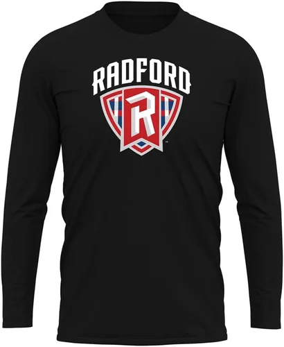 Miniatura 235 de Camisa deportiva de manga larga oficial de la NCAA Collegiate para hombre, colección negra con logotipo primario