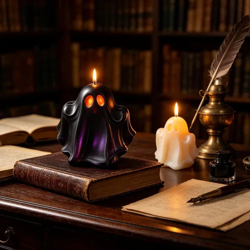 Miniatura 8 de Moldes 3D de fantasmas de Halloween para hacer velas, fundición de resina y decoración de bricolaje Halloween 3D ghost mold, reusable & flexible