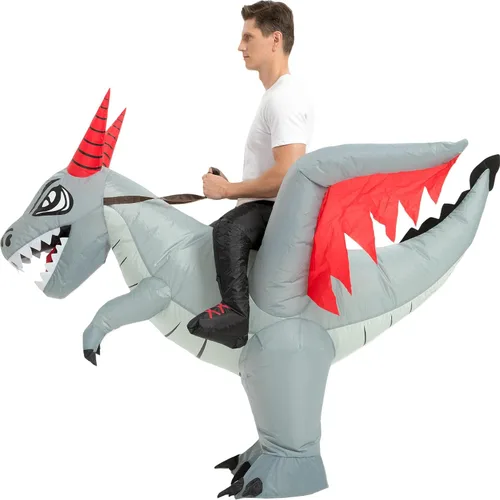 Miniatura 4 de tasanor Disfraces de dinosaurio para adultos, disfraz inflable para adultos, disfraz de dragón inflable, disfraces de Halloween para hombres