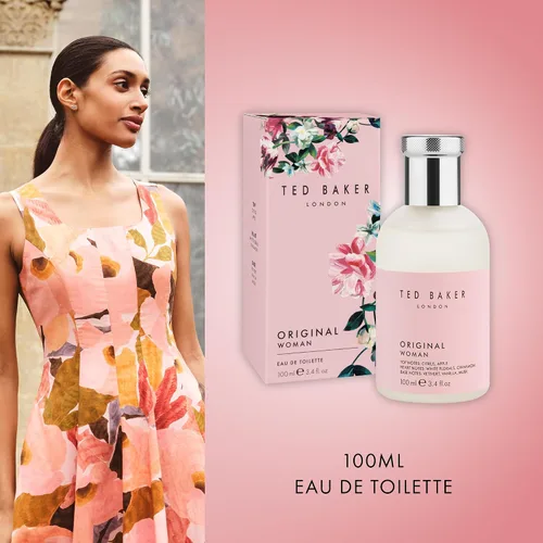 Miniatura 6 de Ted Baker Woman Pink EDT, fragancia femenina verde floral, notas de apertura, durazno fresco, bergamont y mandarina con almizcle cálido, vainilla