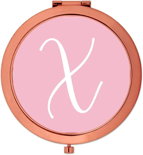 Miniatura 32 de Andaz Press Espejo compacto de oro rosa, regalo de boda de dama de honor, rosa rubor, paquete de 1, despedida de soltera, despedida de soltera, Maid