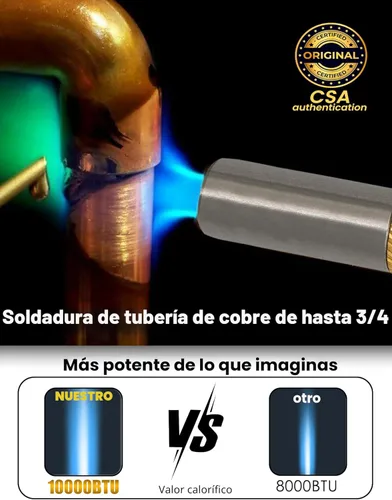 Miniatura 4 de RTTOOA Cabeza de Antorcha de Propano, GJ-8000pro Cabeza de Antorcha de Alta Intensidad, Kit de Antorcha de Gas de Arranque por Gatillo para Propano