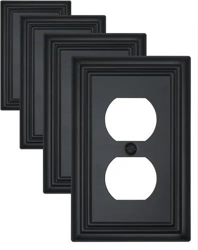 Miniatura 39 de Paquete de 1 Placa de Pared Combinada Toggle/Decorativa, Cubierta de Placa de Pared de Metal para Interruptor de Luz, Receptáculo, Interruptor