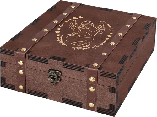 Miniatura 8 de MACEVIA Caja de Recuerdos de la Amistad, Pequeña Caja de Memoria de Madera para Hermanas, Eres La Hermana Que Pude Elegir - Mini Cajas Grabadas 02