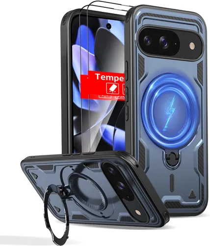 Miniatura 121 de Funda magnética para Google Pixel 9A compatible con cargador inalámbrico MagSafe, para Pixel 9A, funda de teléfono integrada de 360 °, con 2