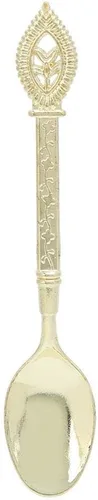 Miniatura 9 de Juego de cubiertos de cuchara de postre de acero inoxidable elegante para el hogar con soporte en forma de cisne (dorado)