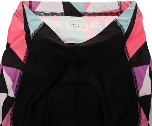 Miniatura 66 de Camiseta de ciclismo para mujer, manga corta y pantalones cortos de ciclismo acolchados para verano