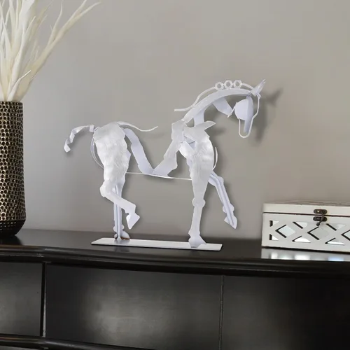 Miniatura 7 de SunBlogs Art Estatua de caballo hecha a mano, decoración rústica única para oficina y hogar, escultura de metal 100% pintada a mano, regalo perfecto