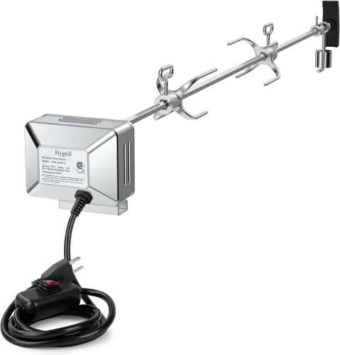Miniatura 9 de Stanbroil Hygrill - Kit de asador para todas las parrillas Hygrill de gas y carbón integradas de 4 quemadores, asadores con motor, varilla