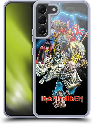 Head Case Designs Funda de gel suave con licencia oficial de Iron Maiden Best of Beast Art compatible con Samsung Galaxy S22+ 5G Lo mejor de la