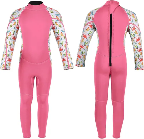 Miniatura 7 de DEHAI Traje de neopreno para niños y niñas de 0.118 pulgadas (0.118 in) en la parte trasera de neopreno, traje húmedo completo para niños