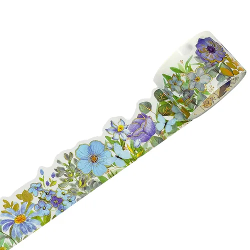 Miniatura 7 de allydrew Cinta washi de lámina dorada metálica floral paisaje, 1.181 in x 9.8 ft, violetas dulces