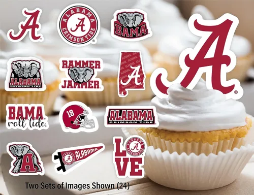 Miniatura 5 de Suministros de fiesta de la Universidad de Alabama para fútbol de Bama, regalo de cumpleaños Roll Tide, pancarta de fiesta de graduación de UA